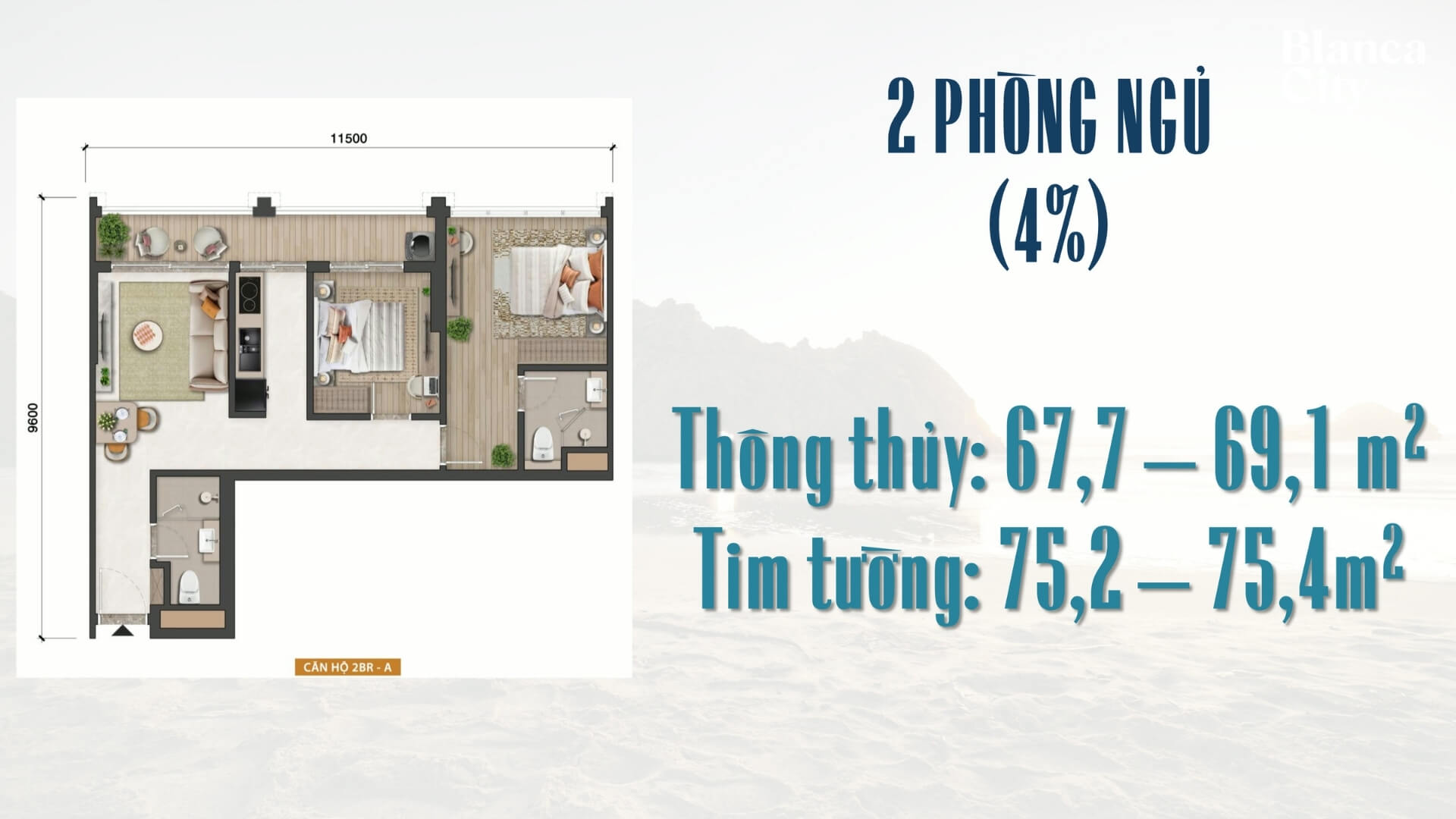 Loại hình căn hộ Blanca city-2-phong-ngu